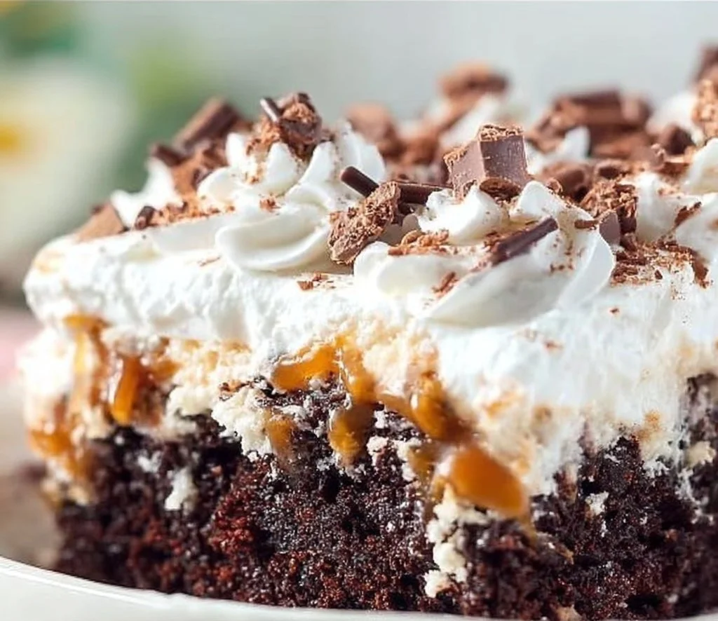 Better Than Sex Cake Better Than Sex Cake Decadent Better Than Sex Cake topped with rich chocolate and whipped cream