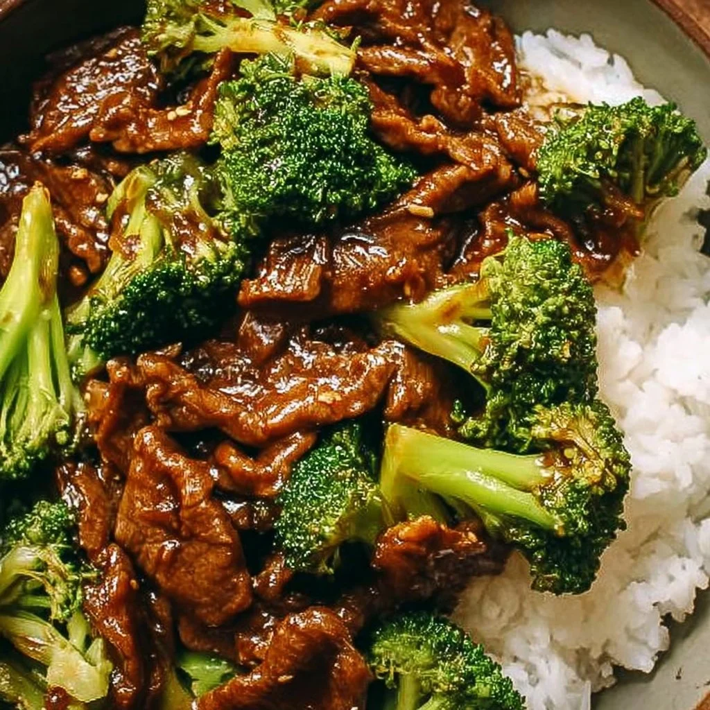 Chinese Beef and Broccoli Beef and Broccoli Plate of Chinese Beef and Broccoli with tender beef and vibrant broccoli in a savory sauce.