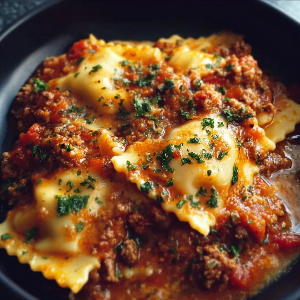 Crockpot Ravioli Lasagna ravioli lasagna Delicious Crockpot Ravioli Lasagna with layers of cheese and sauce.