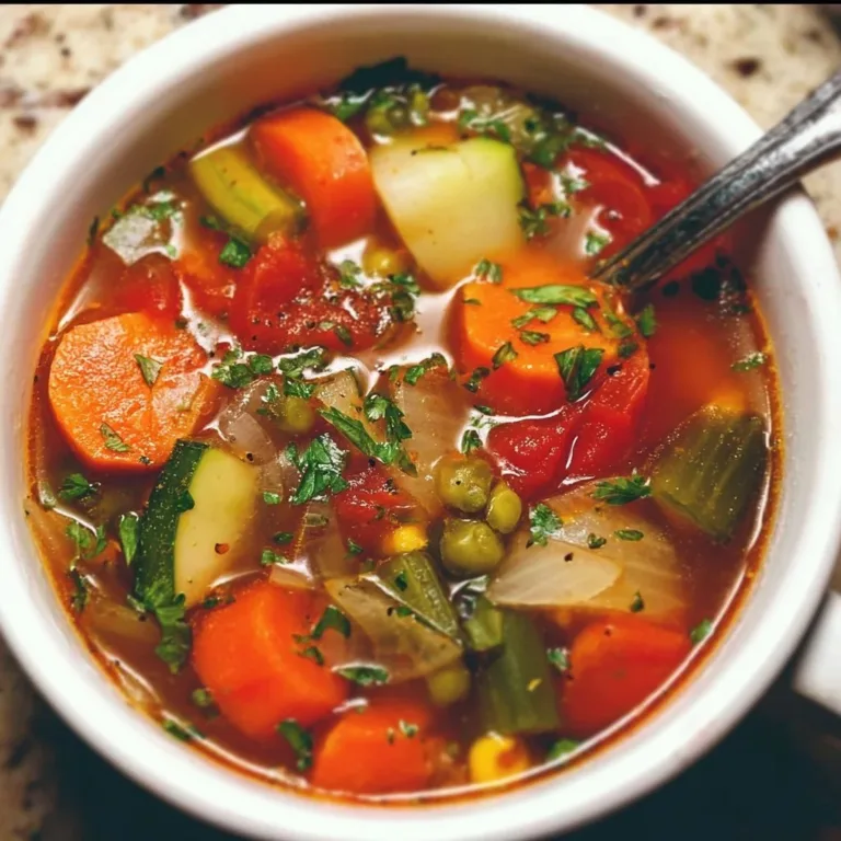 Easy Vegetable Soup Winter Vegetable Salad Bowl of easy vegetarian vegetable soup filled with fresh vegetables.