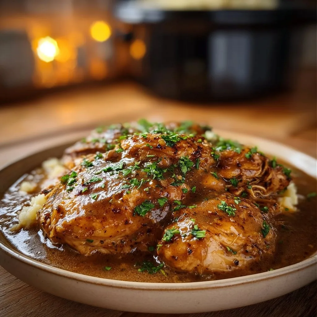 Crockpot Chicken and Gravy chicken and gravy Crockpot Chicken and Gravy