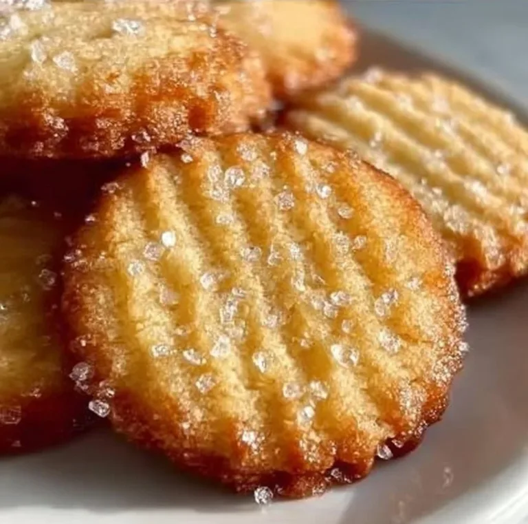 French Salted Butter Cookies Brookie Plate of delicious French salted butter cookies with a sprinkle of sea salt