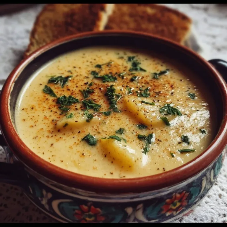 Hearty Cheddar Garlic Herb Potato Soup cheesy chicken burritos Bowl of hearty cheddar garlic herb potato soup garnished with herbs