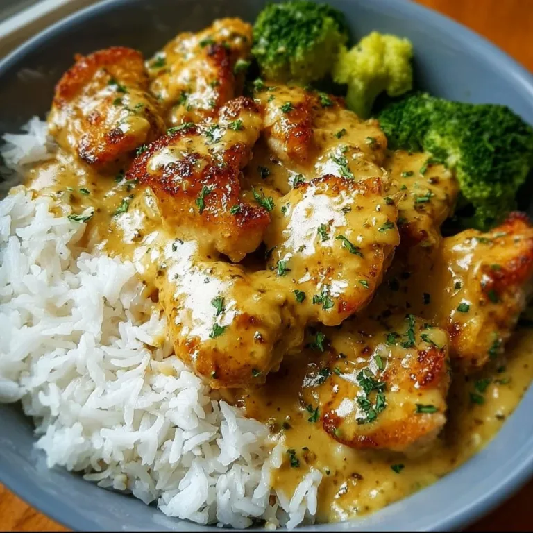 Honey Mustard Chicken with Rice Slow Cooker Chicken and Potatoes with Green Beans Honey Mustard Chicken served with rice on a plate, garnished and appetizing.
