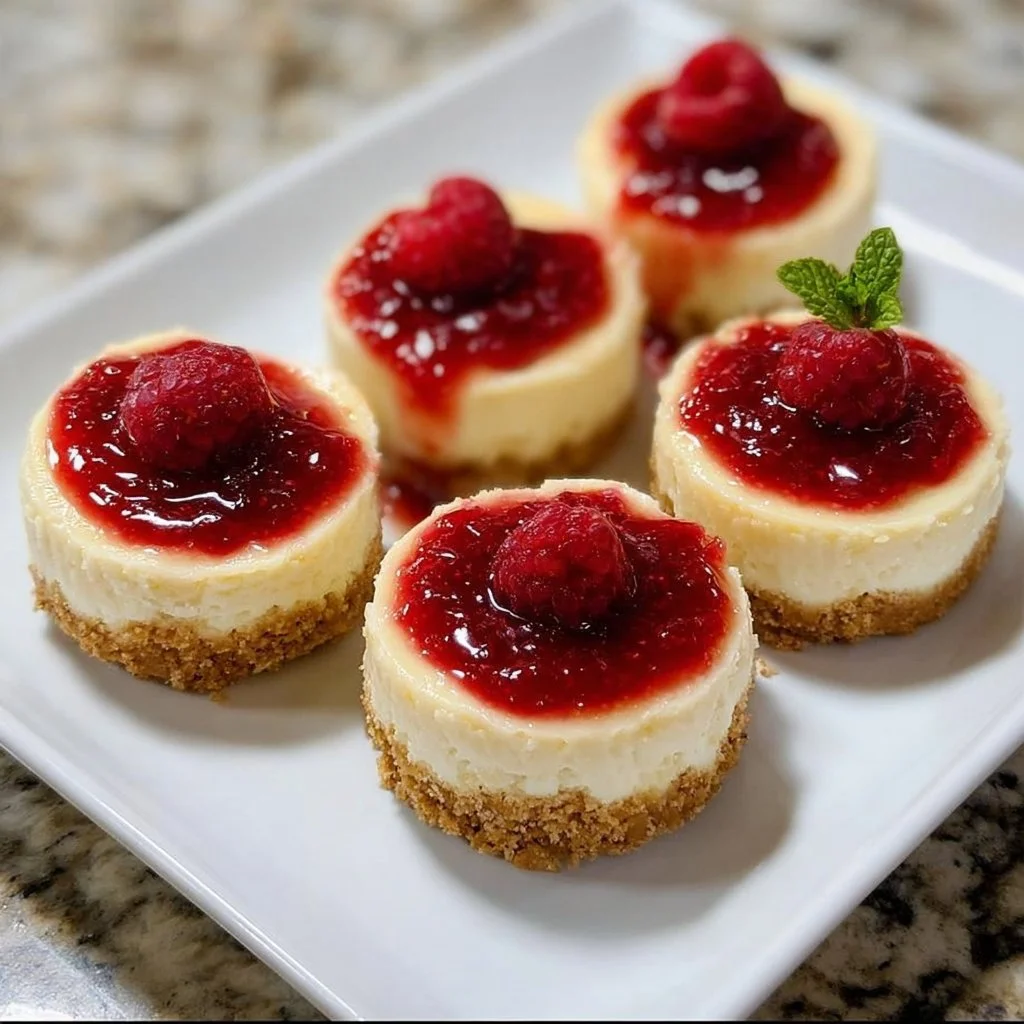 Mini New York Style Cheesecakes New York Style Cheesecakes Delicious mini New York Style cheesecakes arranged on a platter