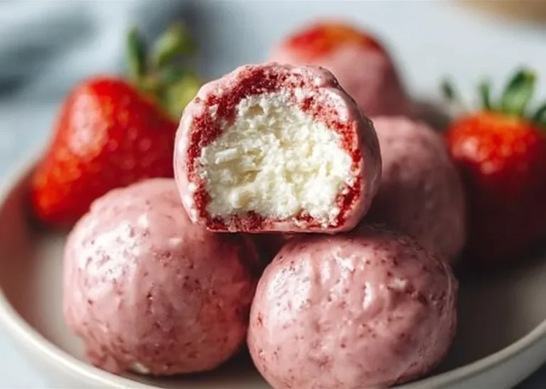 No-Bake Strawberry Cheesecake Protein Balls Vegan Wellington No-Bake Strawberry Cheesecake Protein Balls ready to enjoy as a healthy snack
