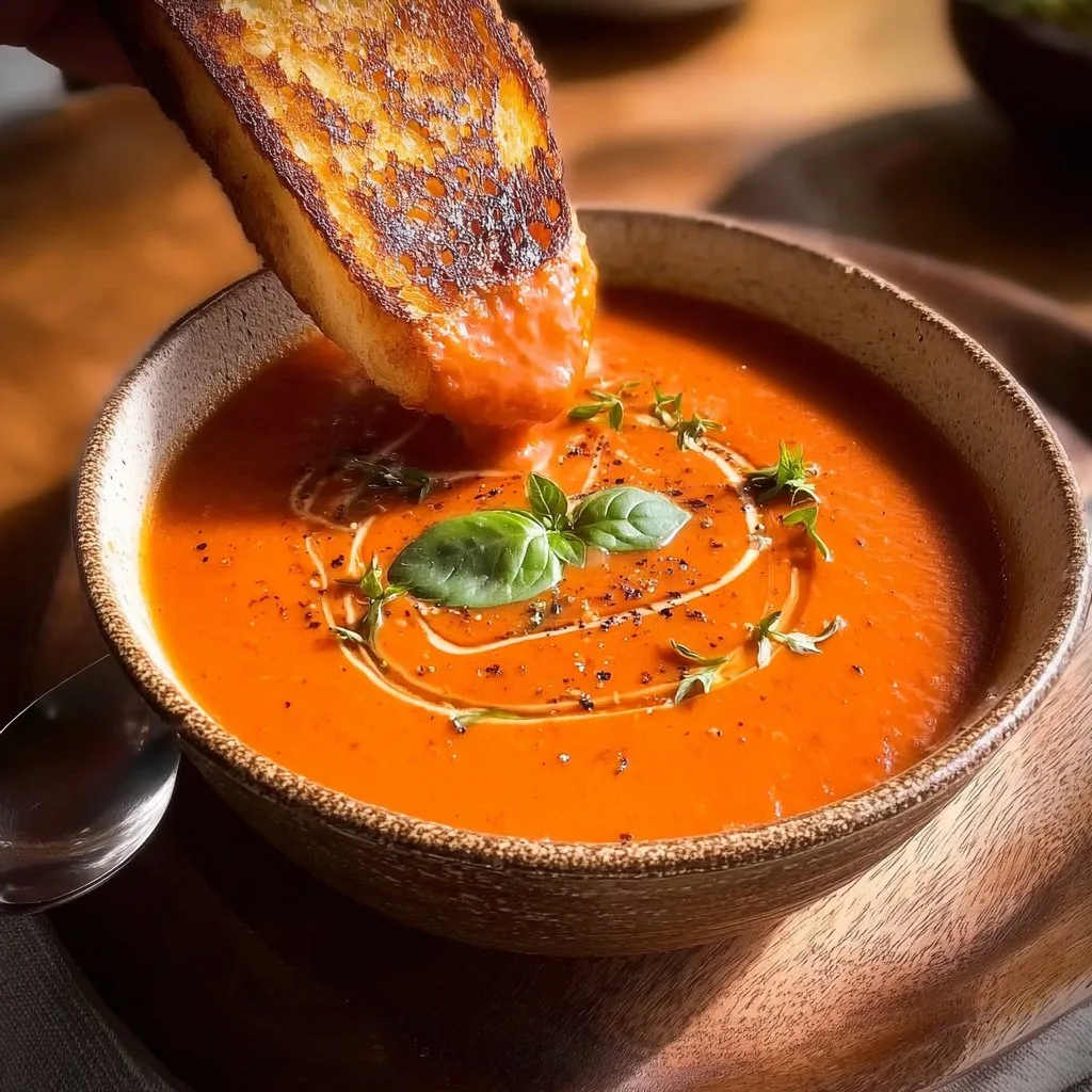 Middle-of-Winter Creamy Tomato Soup (Canned Tomatoes)