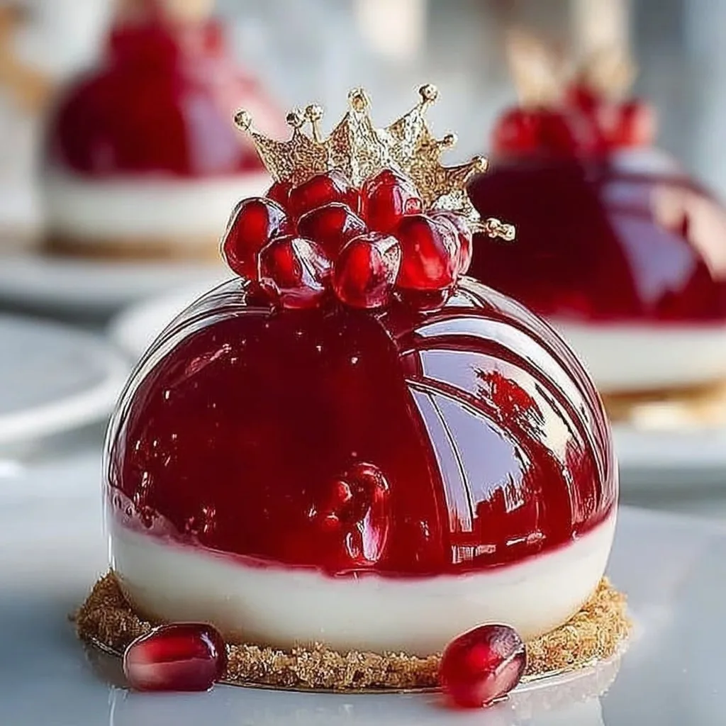 Glossy Pomegranate Mousse Domes