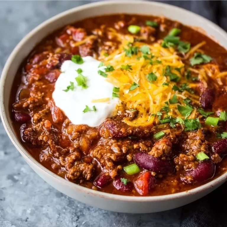The Best Ever Chili Recipe Hamburger Potato Casserole Delicious bowl of the best ever chili recipe topped with fresh herbs