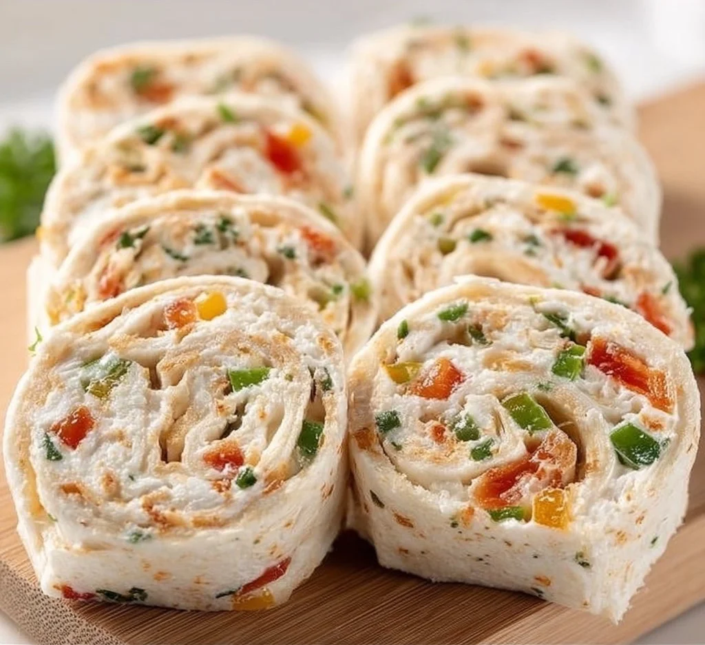 Tortilla Pinwheels Tortilla Pinwheels Colorful tortilla pinwheels filled with fresh ingredients and rolled up.