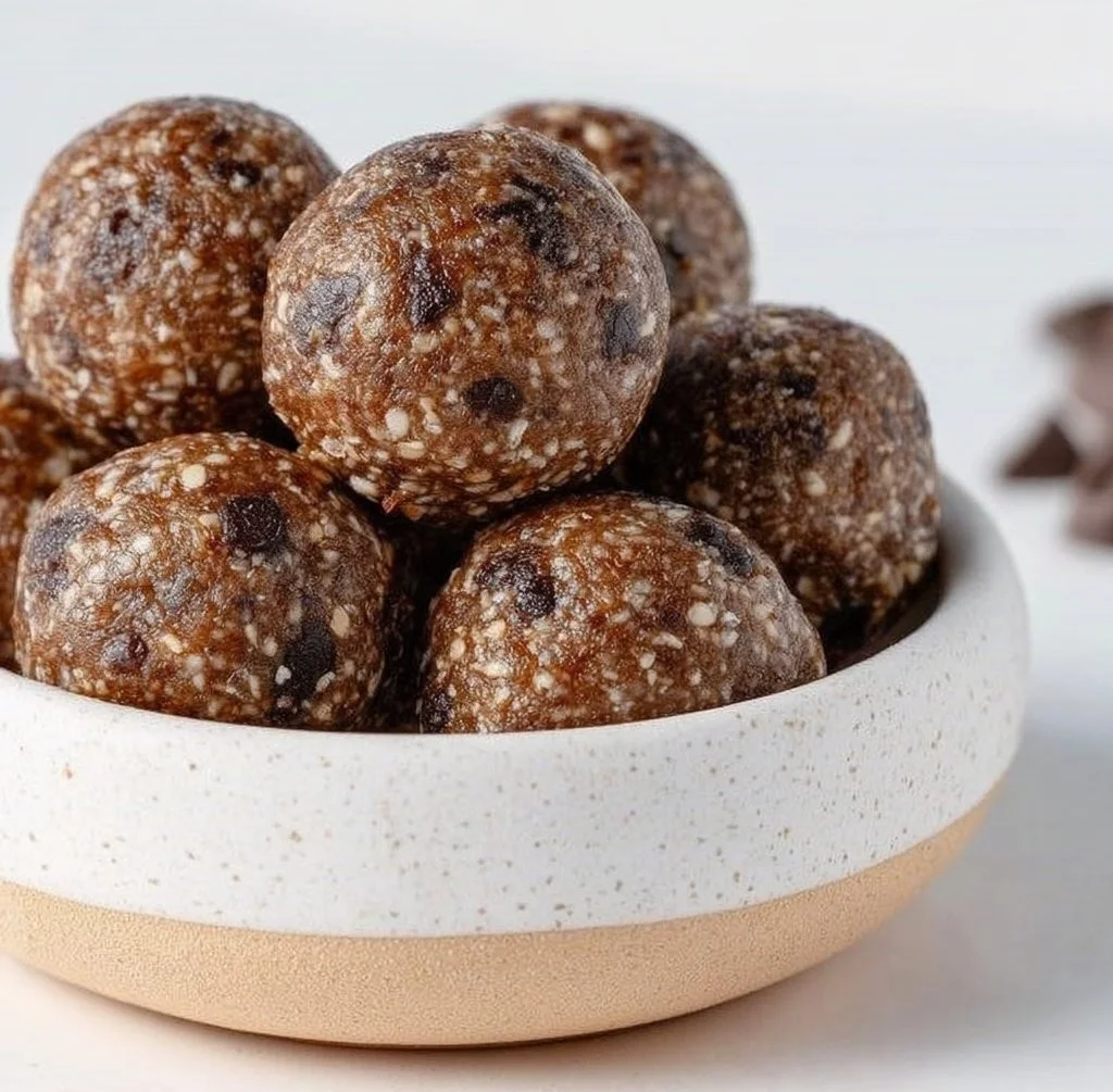 Turtle Energy Balls - healthy snacks made with nuts, chocolate, and energy-boosting ingredients.