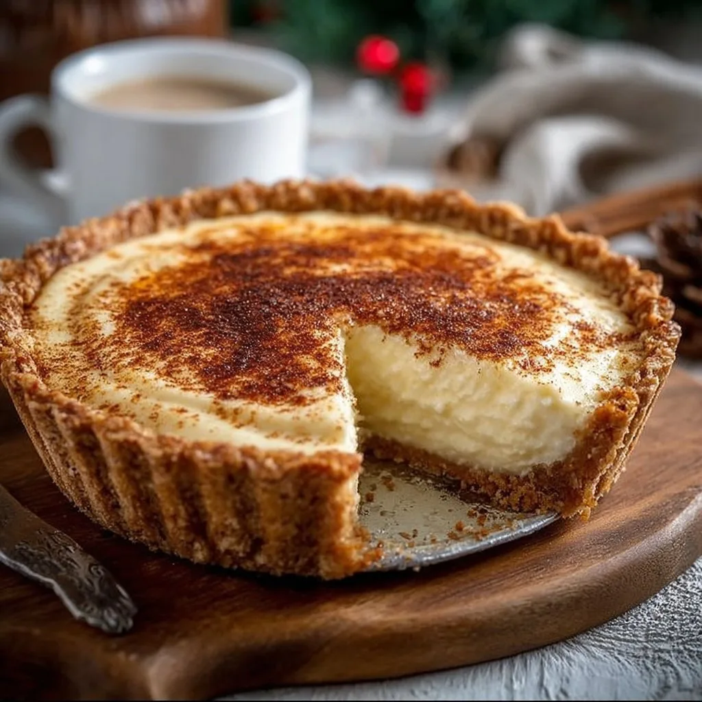 Christmas Eve Cinnamon-Vanilla Custard Pie – Creamy Holiday Dessert Magic