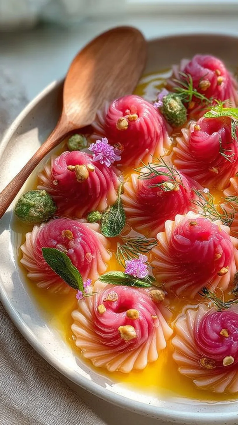 Floral Twist Stuffed Pasta