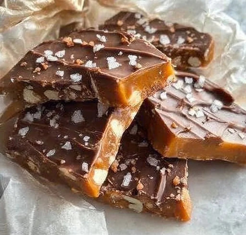 4-Ingredient Keto Toffee keto toffee 4-Ingredient Keto Toffee dessert on a plate