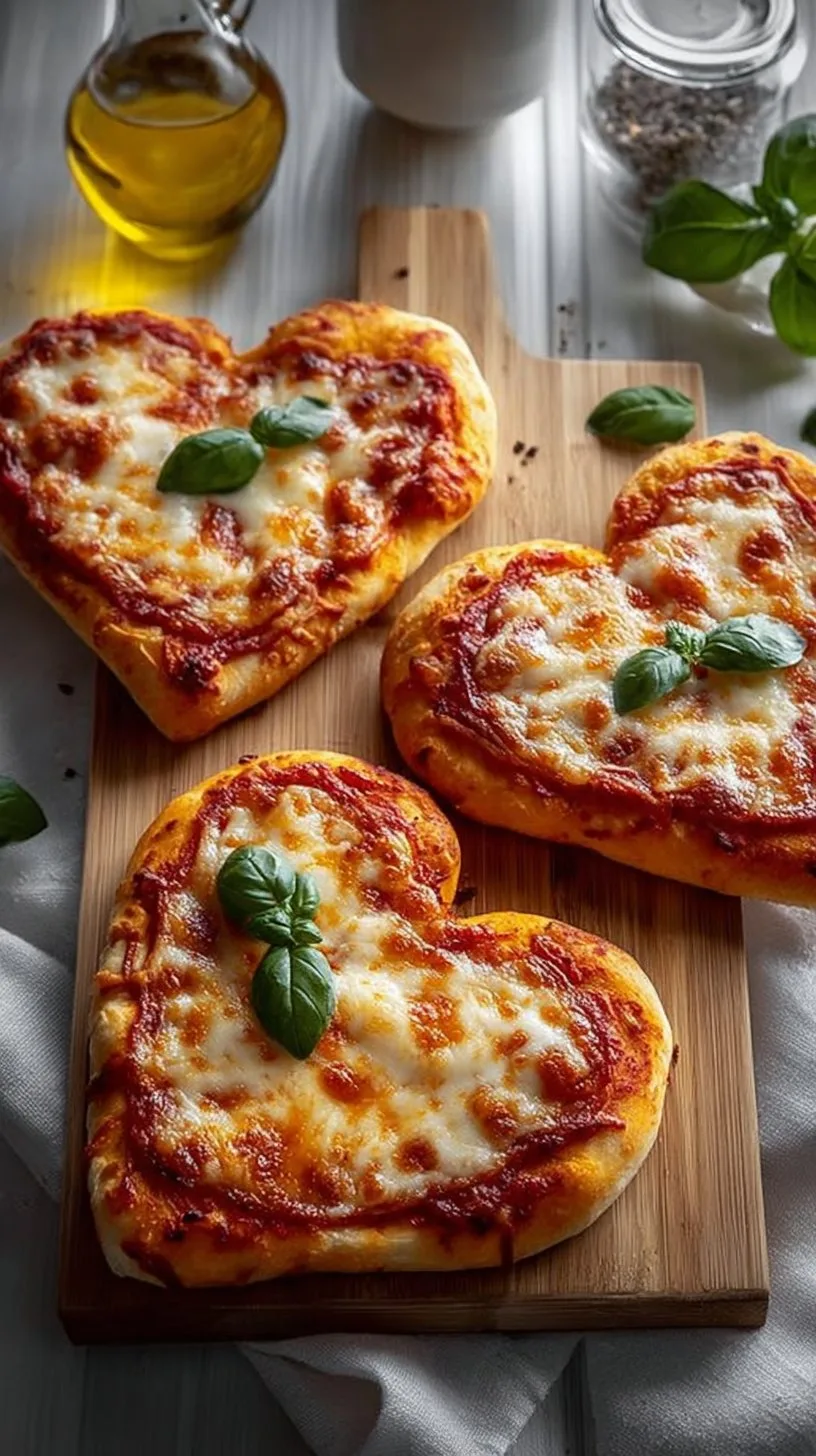 Heart-Shaped Pizzas