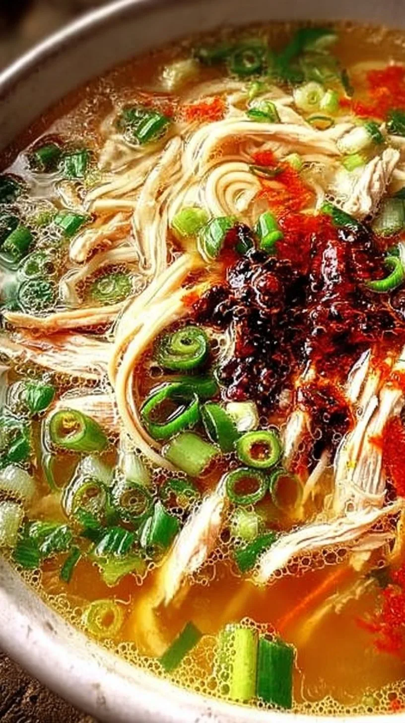 Classic Ginger Garlic Chicken Noodle Soup