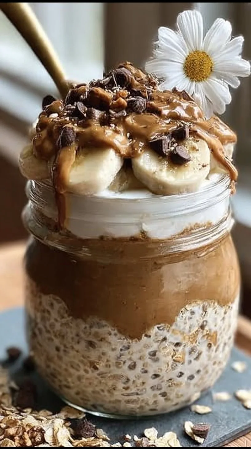 High-Protein Peanut Butter Overnight Oats