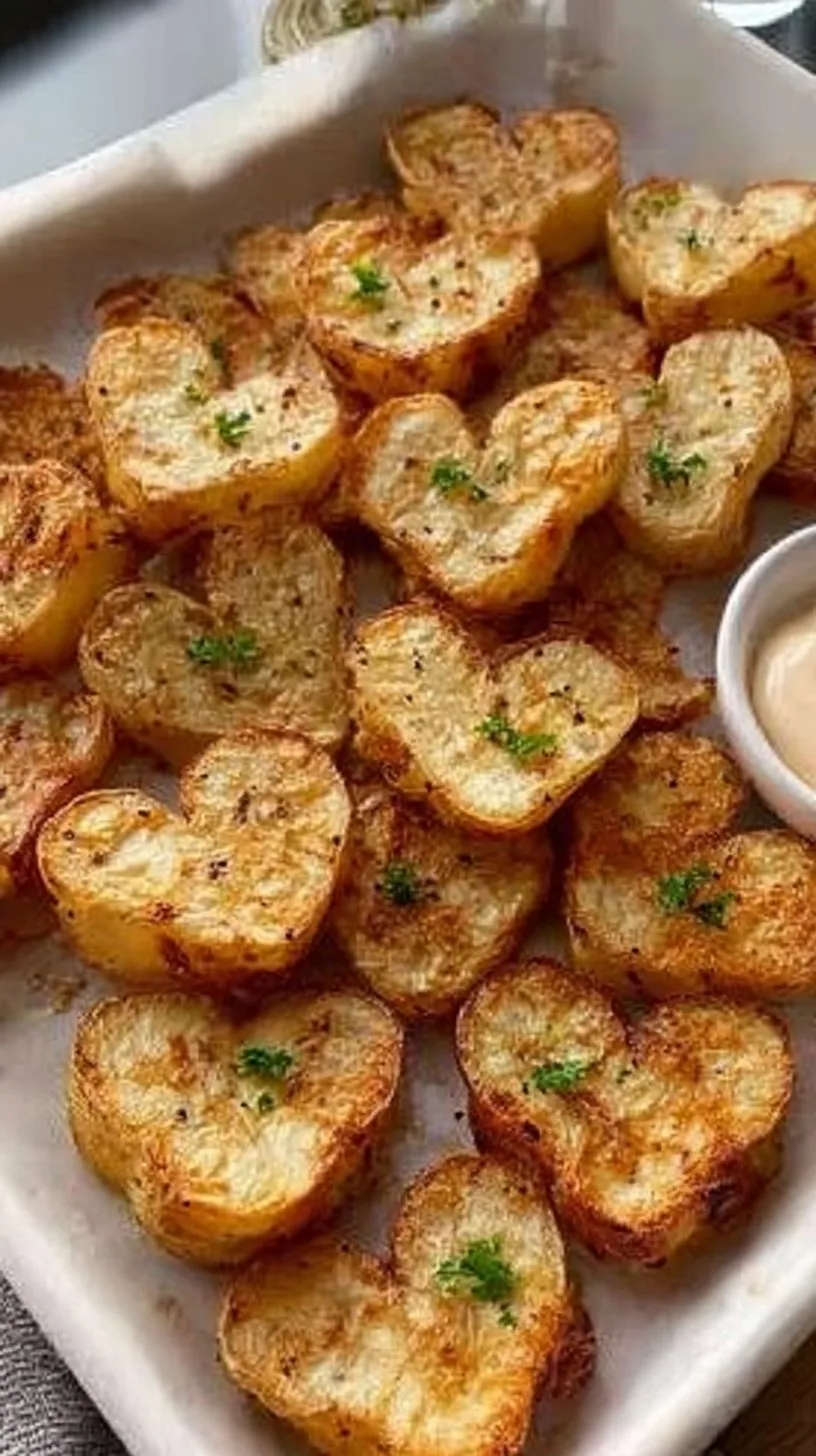 Valentine's Day Air Fryer Heart-shaped Potatoes