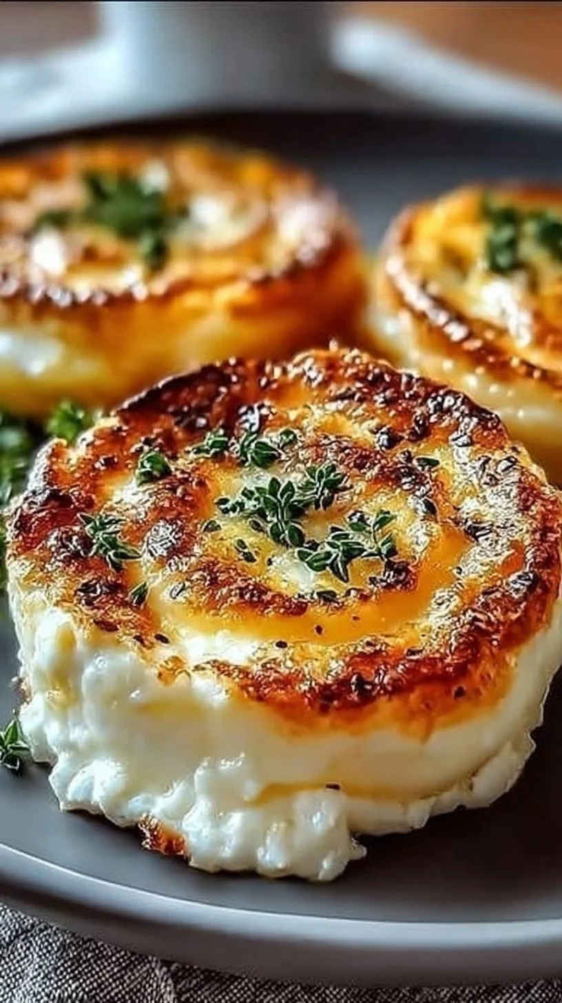 Baked cottage cheese eggs served for a nutritious breakfast.