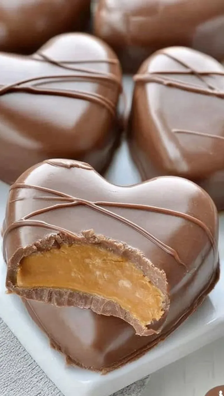 Chocolate Peanut Butter Valentine's Heart treat for a romantic celebration