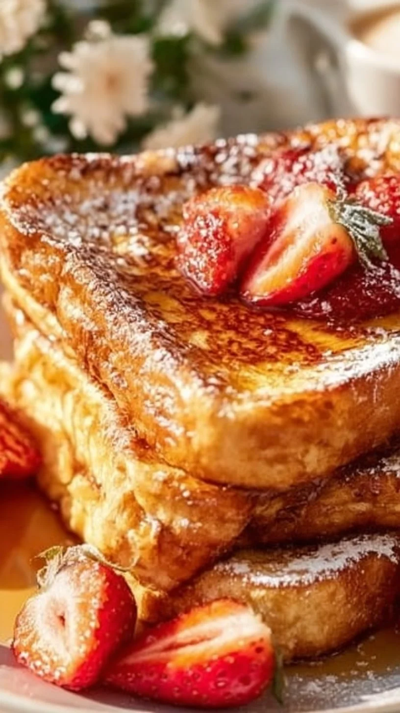 Easy French Toast French toast Delicious easy French toast served with syrup and berries