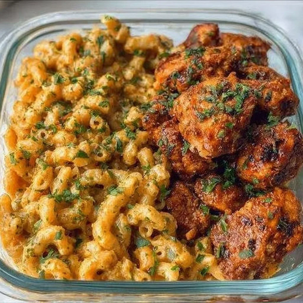 High-Protein Honey Garlic Butter Chicken with Mac & Cheese honey garlic butter chicken High-Protein Honey Garlic Butter Chicken with Mac & Cheese