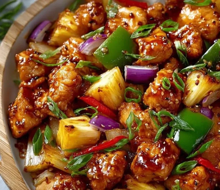 Hawaiian Chicken Sheet Pan chicken casserole Hawaiian Chicken Sheet Pan with pineapple and colorful vegetables