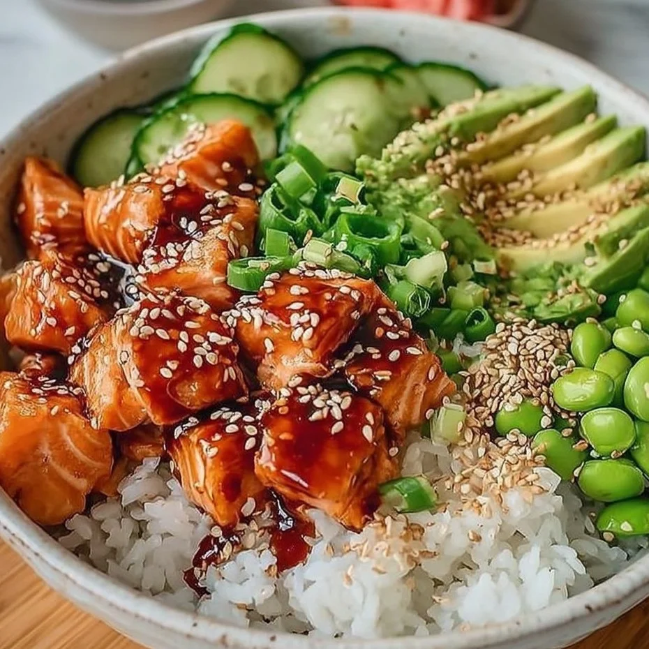 Honey Sriracha Salmon Bowls: A Sweet and Spicy Delight Honey Sriracha Salmon Honey Sriracha Salmon Bowls with vibrant vegetables and garnishes