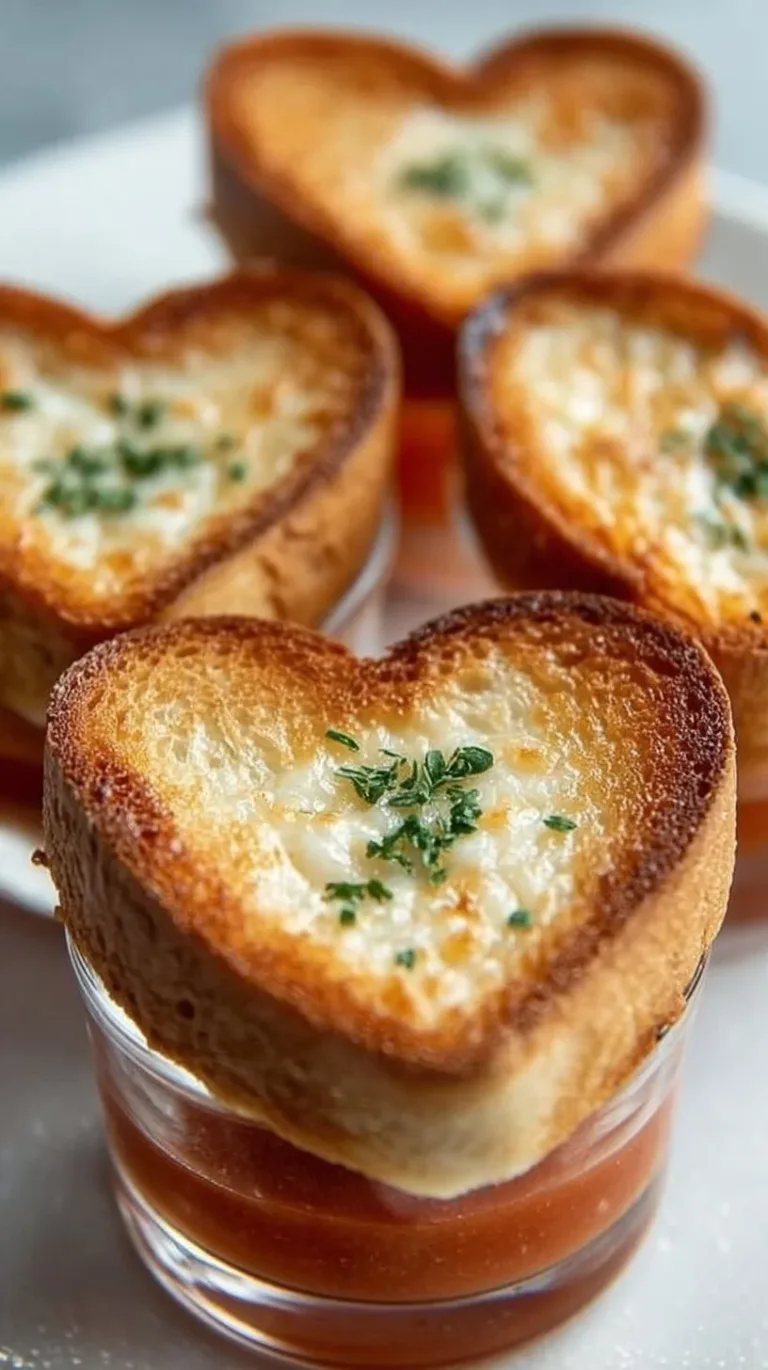 Mini grilled cheese hearts for a fun and tasty snack.