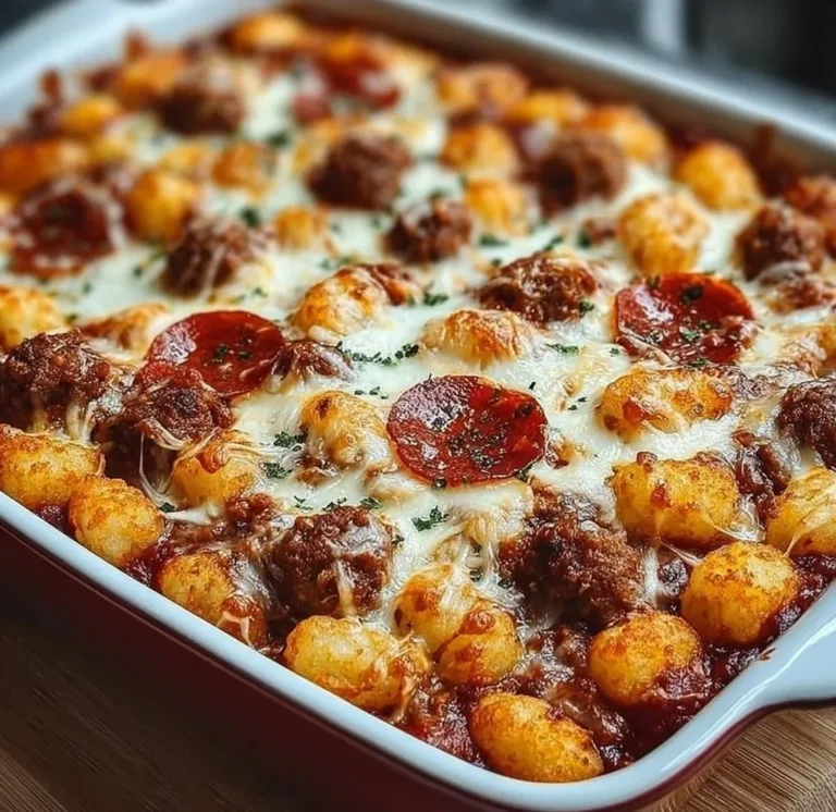 Pizza Tot Casserole: A Beginner's Guide to Comfort Food Heaven Tortilla Pinwheels Delicious Pizza Tot Casserole with toppings and cheese baked to perfection.