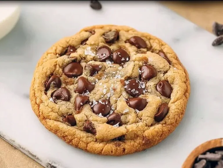Single serving chocolate chip cookie baked to perfection