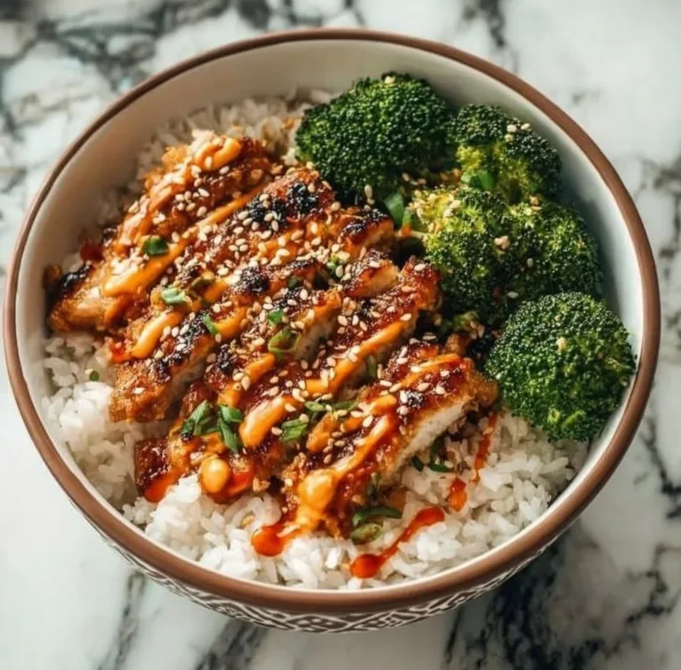 Delicious Sticky Chicken Rice Bowls featuring tender chicken and rice