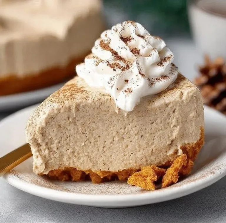 Sugar-Free No Bake Pumpkin Cheesecake topped with whipped cream and spices