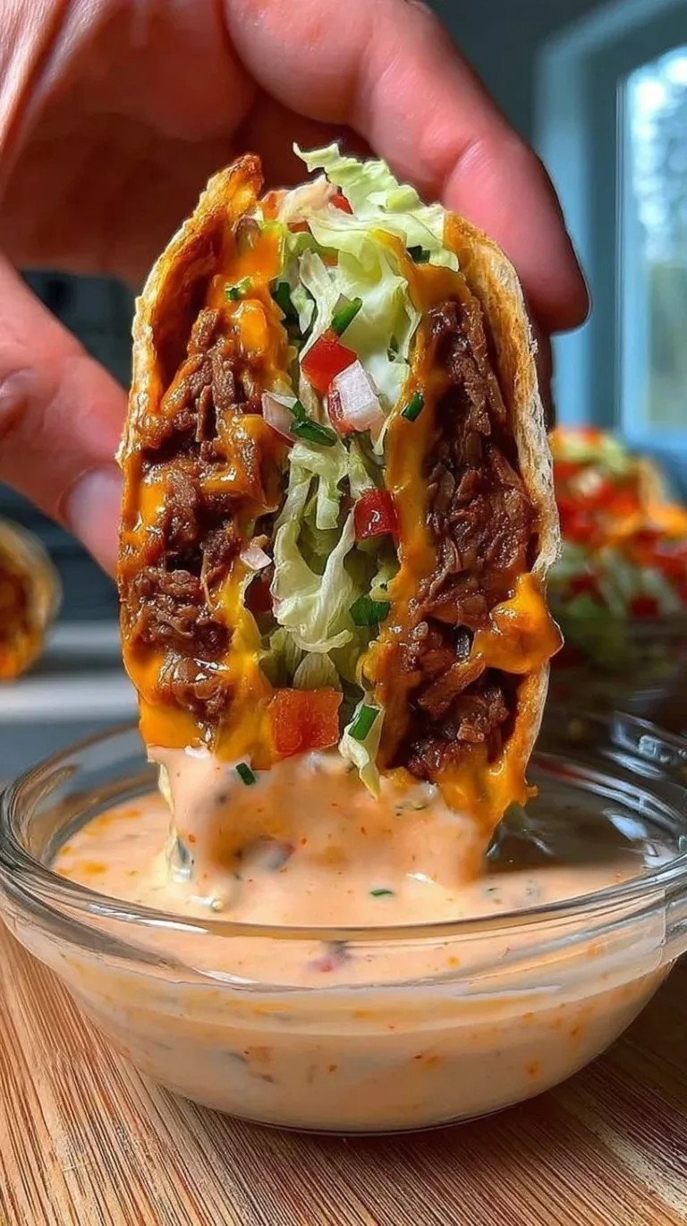 Vegan Crunchwrap Supreme filled with veggies and plant-based ingredients