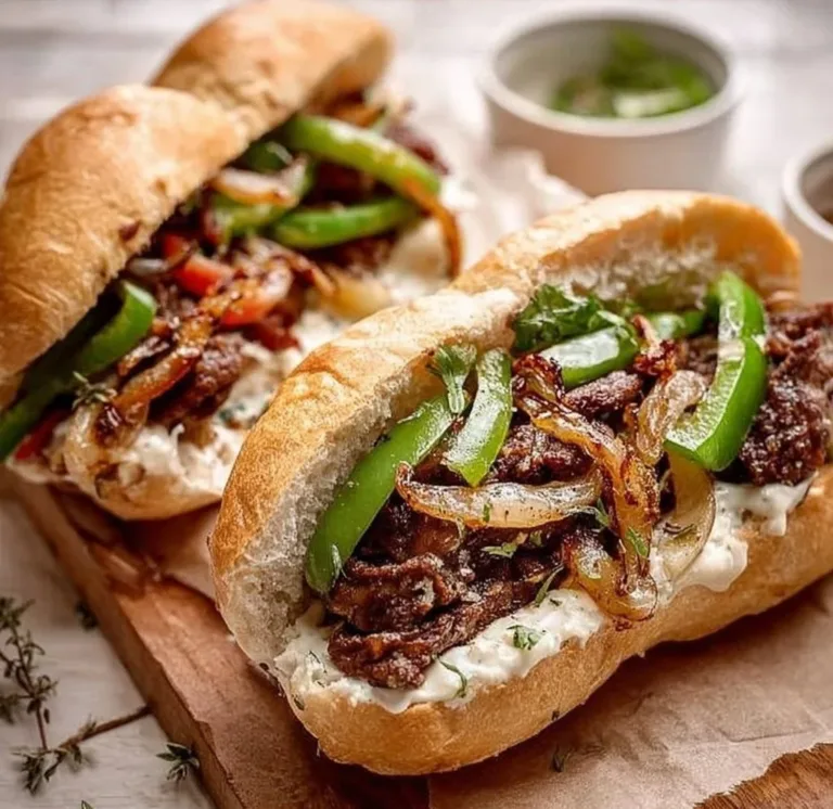 Delicious Vegan Philly Cheesesteaks made with seitan on a plate.