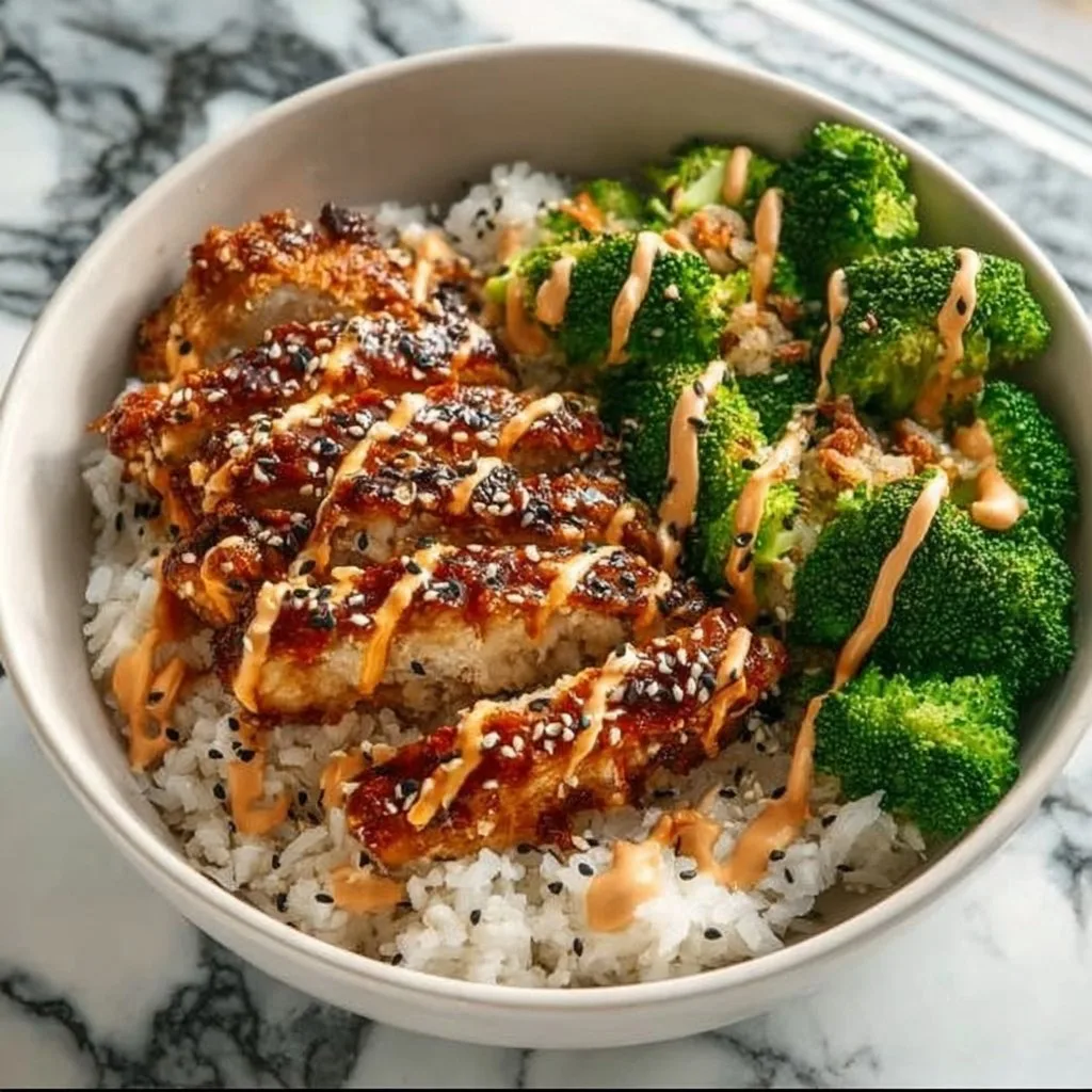Sticky Chicken Rice Bowls