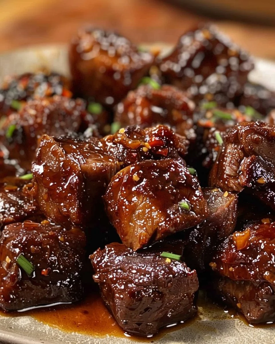 Glazed Sticky Beef Bites
