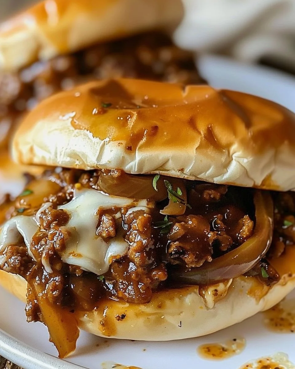 Irresistible French Onion Beef Sloppy Joes