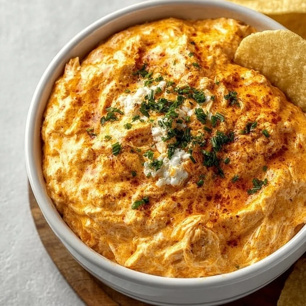 Cheesy Crock Pot Buffalo Chicken Dip