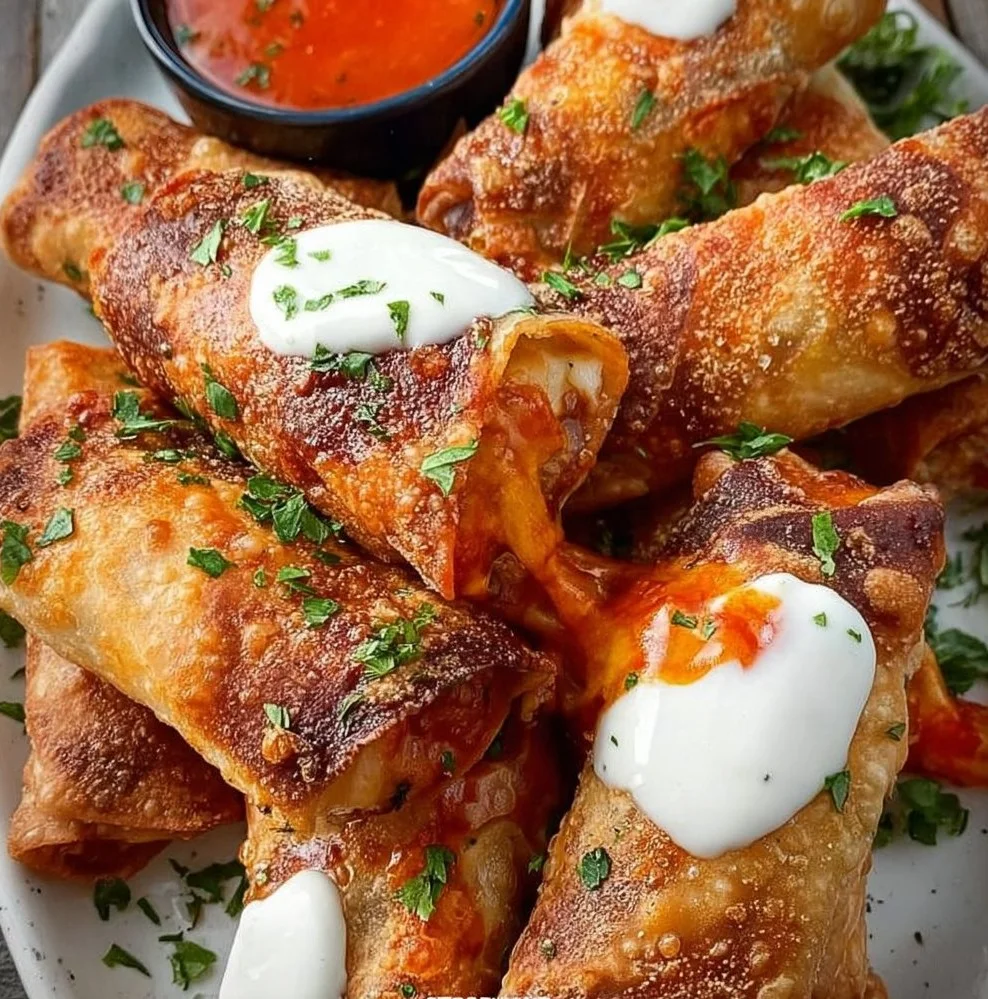 Buffalo Chicken Egg Rolls