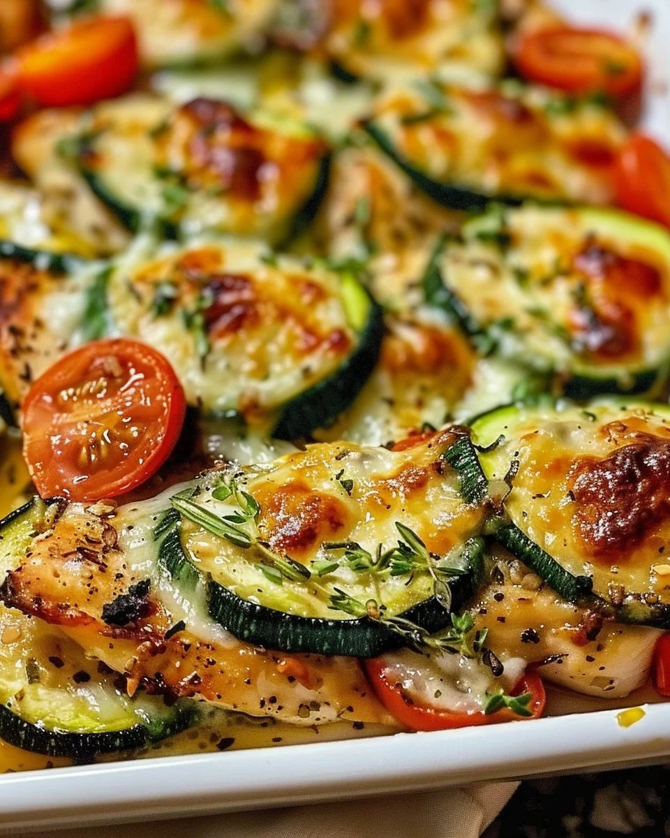 Mediterranean Chicken Zucchini Bake – Healthy, Flavor-Packed Dinner Idea!