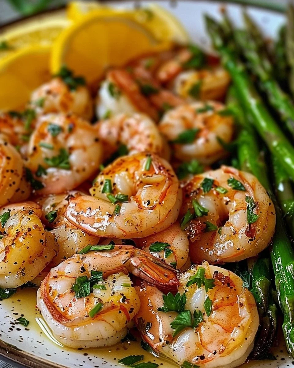 Lemon Garlic Shrimp and Asparagus