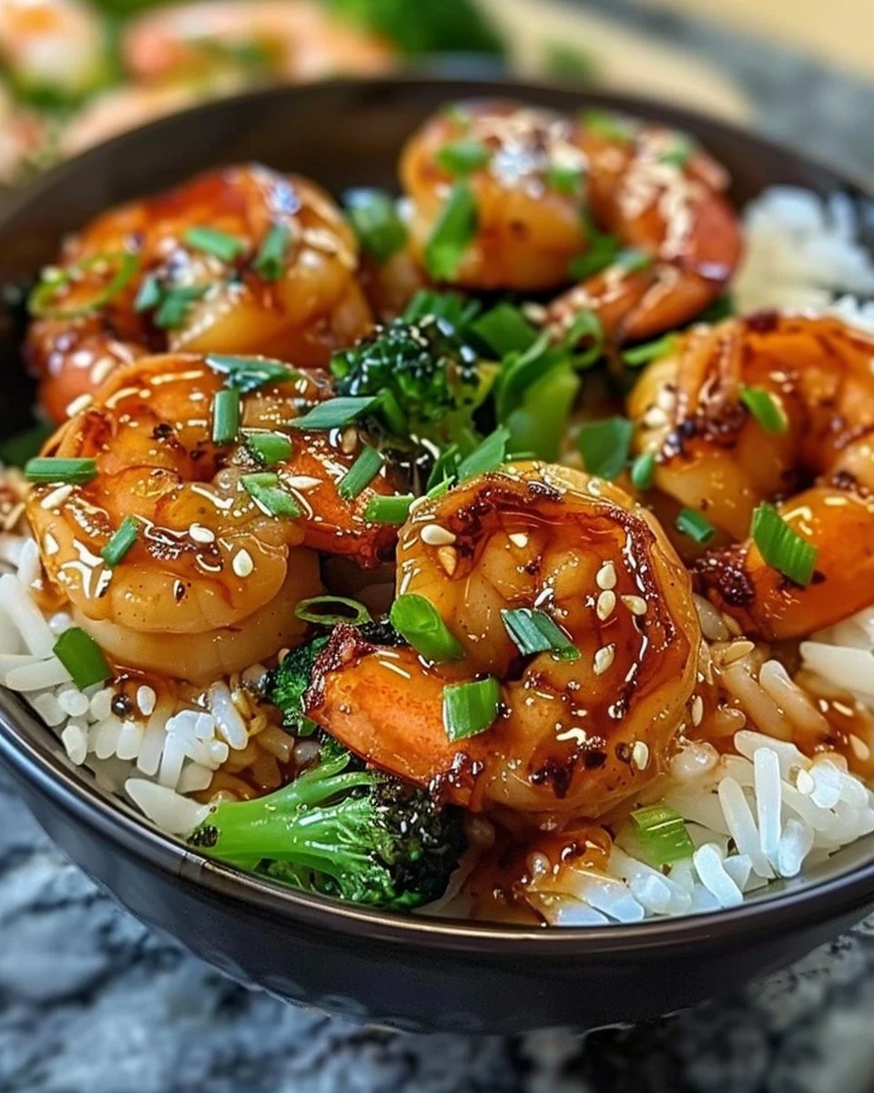 Honey Garlic Shrimp Bowls