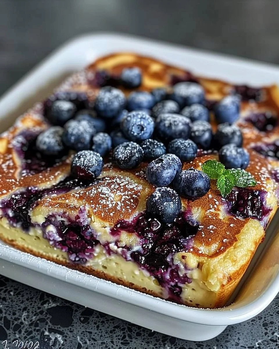 Blueberry Buttermilk Pancake Casserole