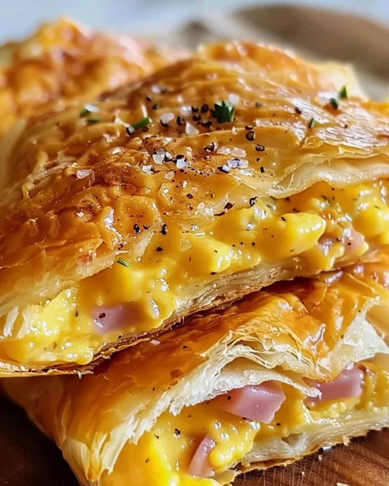 Homemade breakfast pockets filled with eggs and cheese.