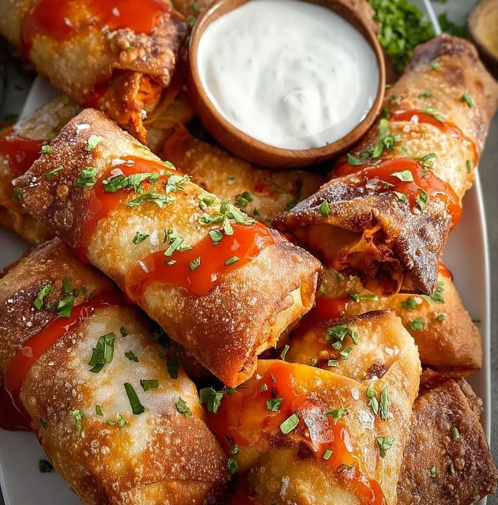 Buffalo Chicken Egg Rolls