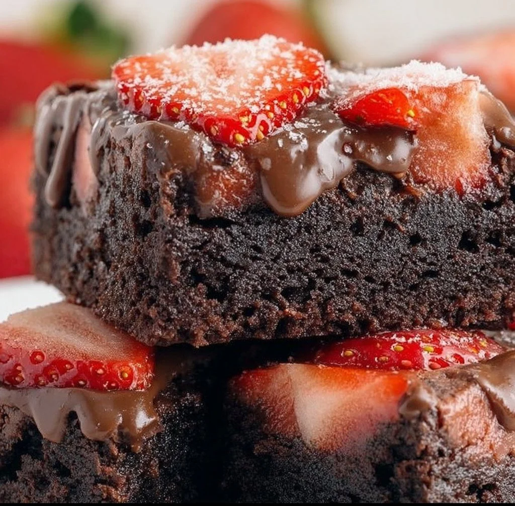 Chocolate Strawberry Brownies