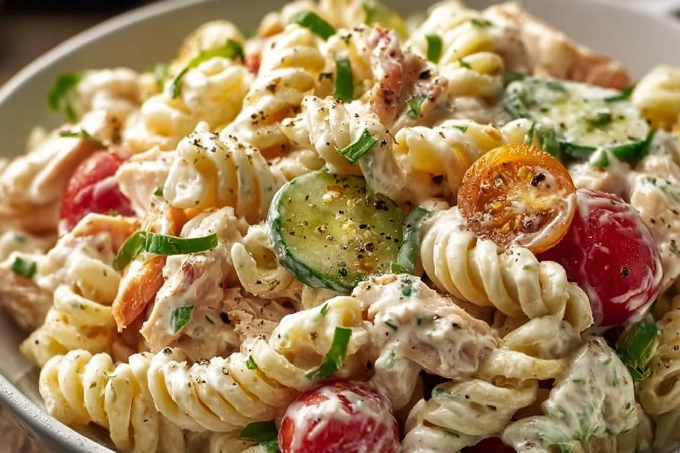 Creamy Ranch Protein Pasta Salad ranch pasta salad Creamy Ranch Protein Pasta Salad