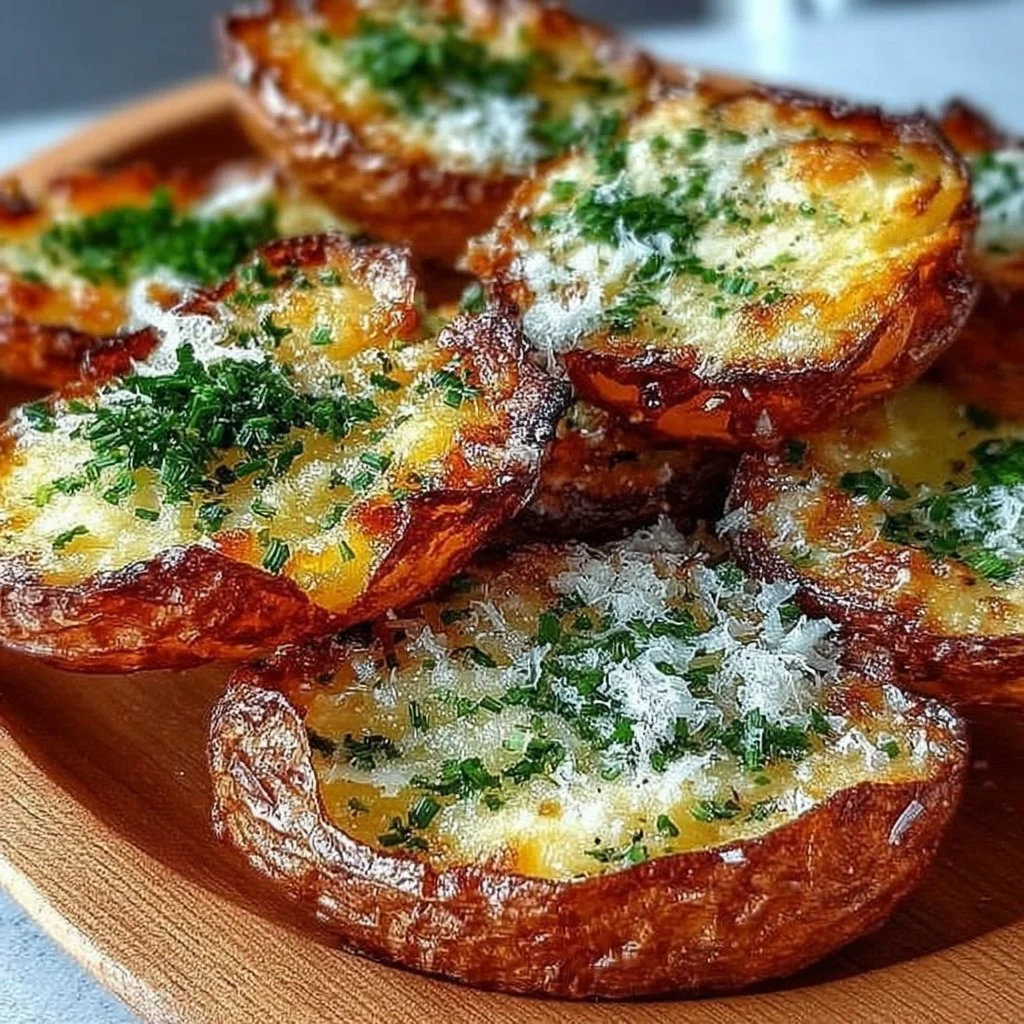 Crispy Garlic Herb Potato Skins