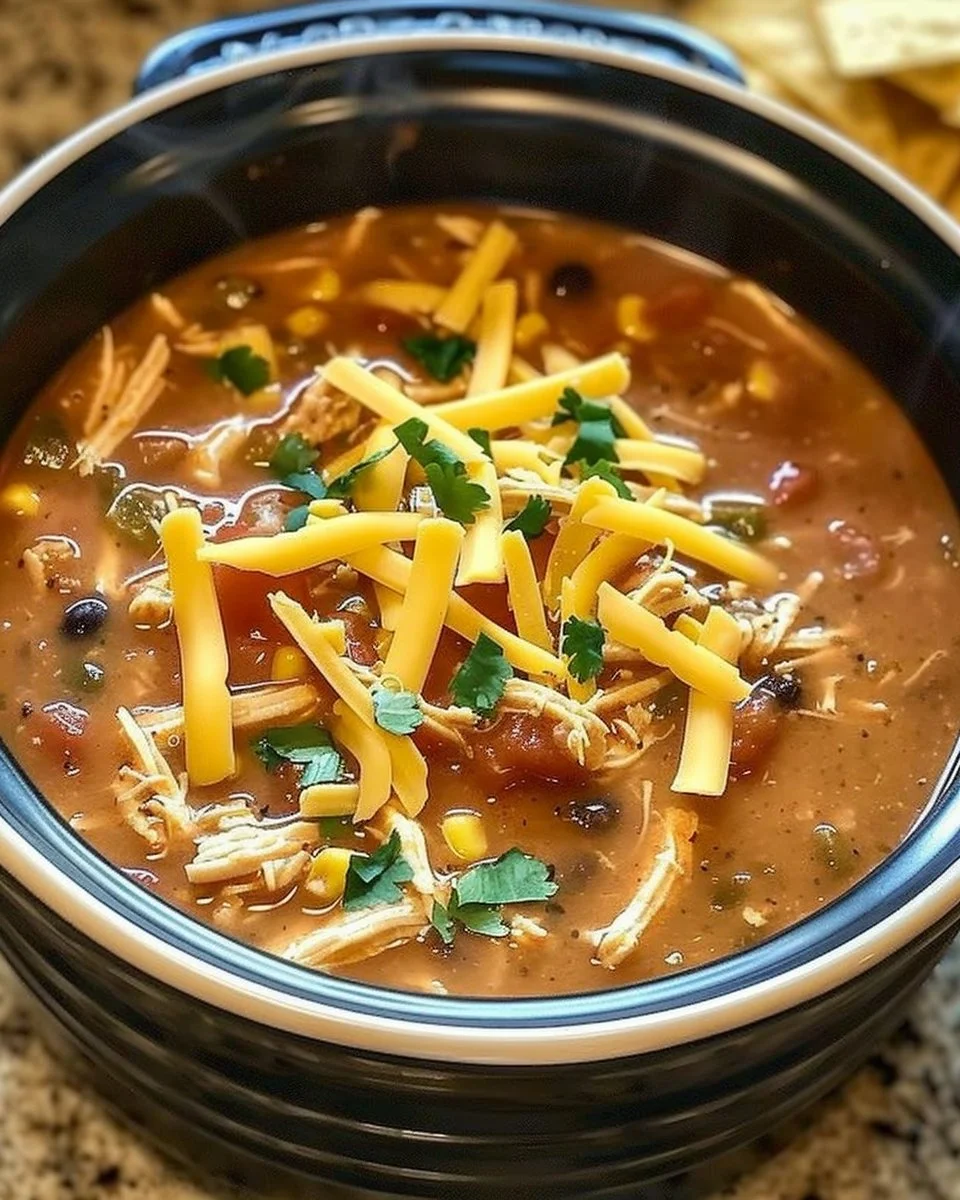 Crockpot Chicken Tortilla Soup